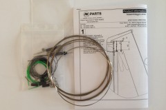 Kit completo sartiame d'albero con cavetti stirati meccanicamente e perfettamente diritti