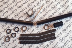 Kit completo boma di fiocco carbonio alto modulo profilo cilindrico Ø 10 mm - angolato