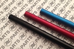 Albero Ø 11,1 (7/16) - cilindrico - Ergal 7075 T9 anodizzato nero - Bundle Pack 10 pezzi.