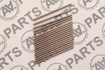 Microtubo per il fissaggio sartie all'albero in acciaio inossidabile Ø interno 0,65 mm L 25 mm