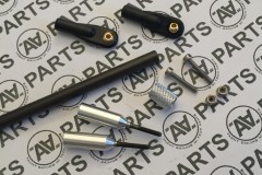 Asta per comando timone (carbonio UHD o Fibra di vetro) per tubo Ø 5 x M2  - completa