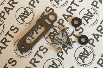 Terminale anteriore boma di randa per tubo Ø 11 - 11,1 mm - montaggio orizzontale con trozza senza cuscinetti - carbon system slim line