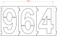 Stencil per marcatura vele - numero velico - Narrow serie