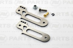 Terminale anteriore boma di randa per tubo Ø 11 - 11,1 mm - montaggio verticale con trozza con cuscinetti - carbon system slim line - con passaggio per scotta cunningham